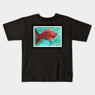 Fish Mono Print Kids T-Shirt